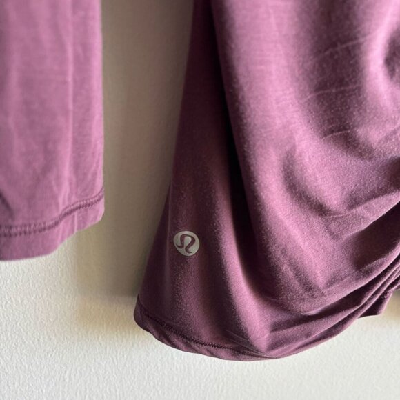 Lululemon Women Long Sleeve Deep Stretch Round Neck Top Grape Size Medium - Picture 6 of 11